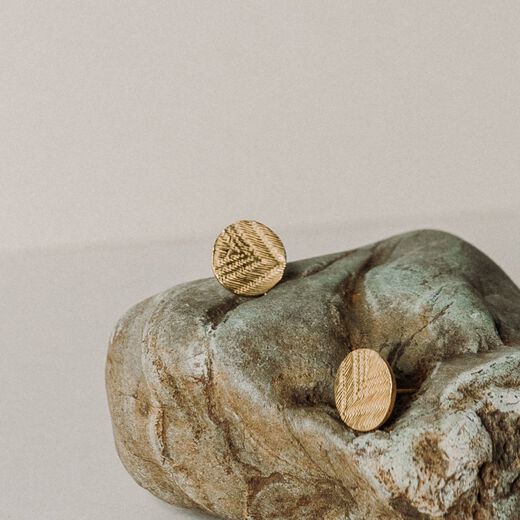 Small circle stud earrings by Emma Calvert